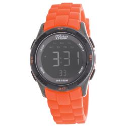 Gents orange waterproof digital Telstar watch